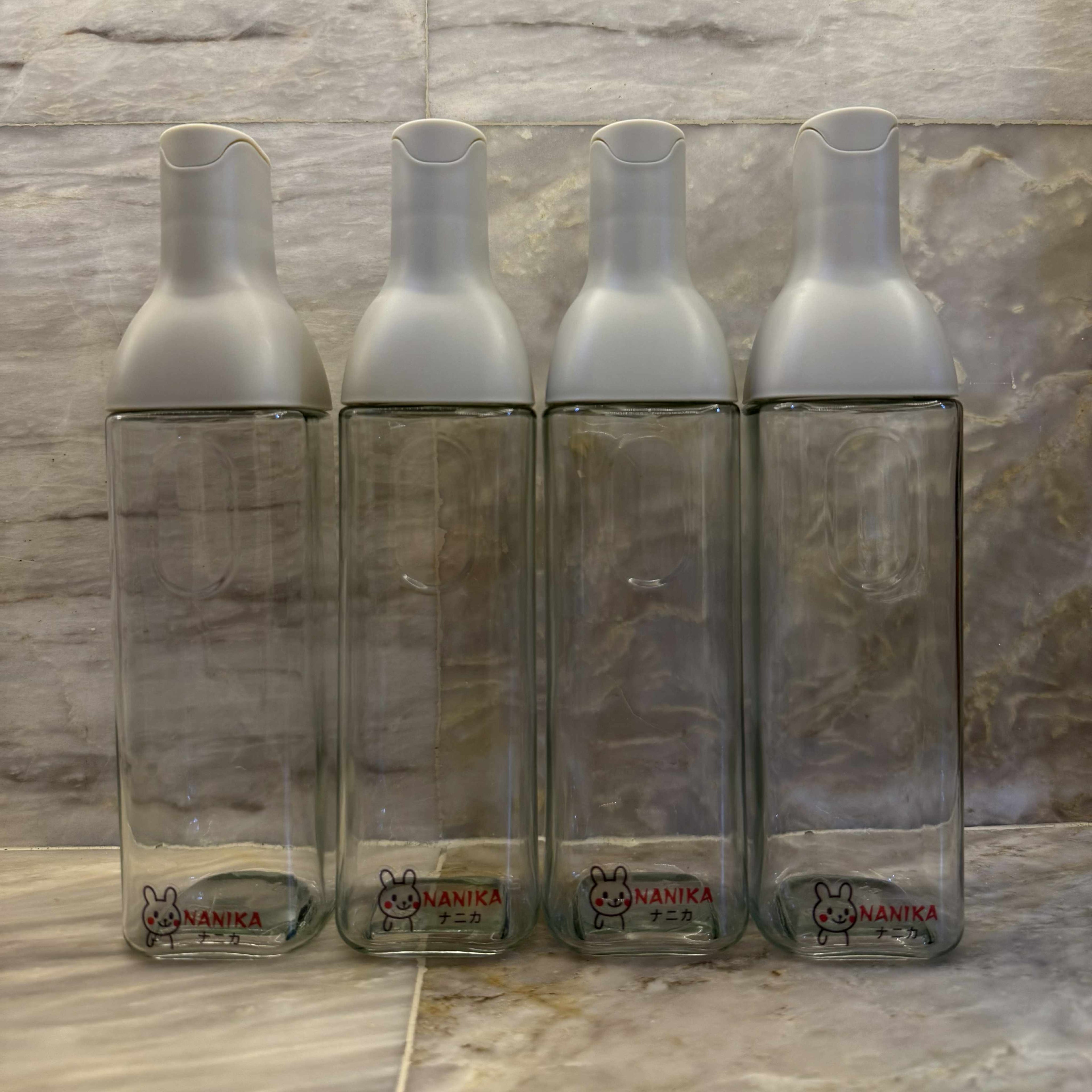 Non-spill glass bottle